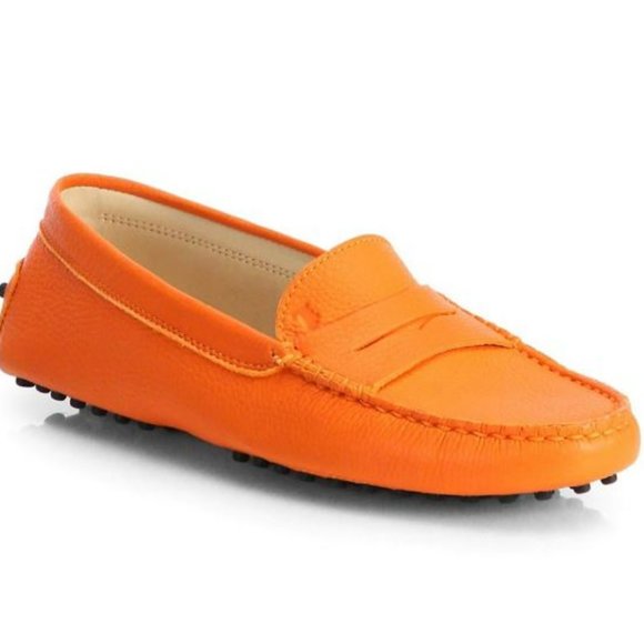 Tod's Shoes - Tod's Gommino - Orange Leather Loafer